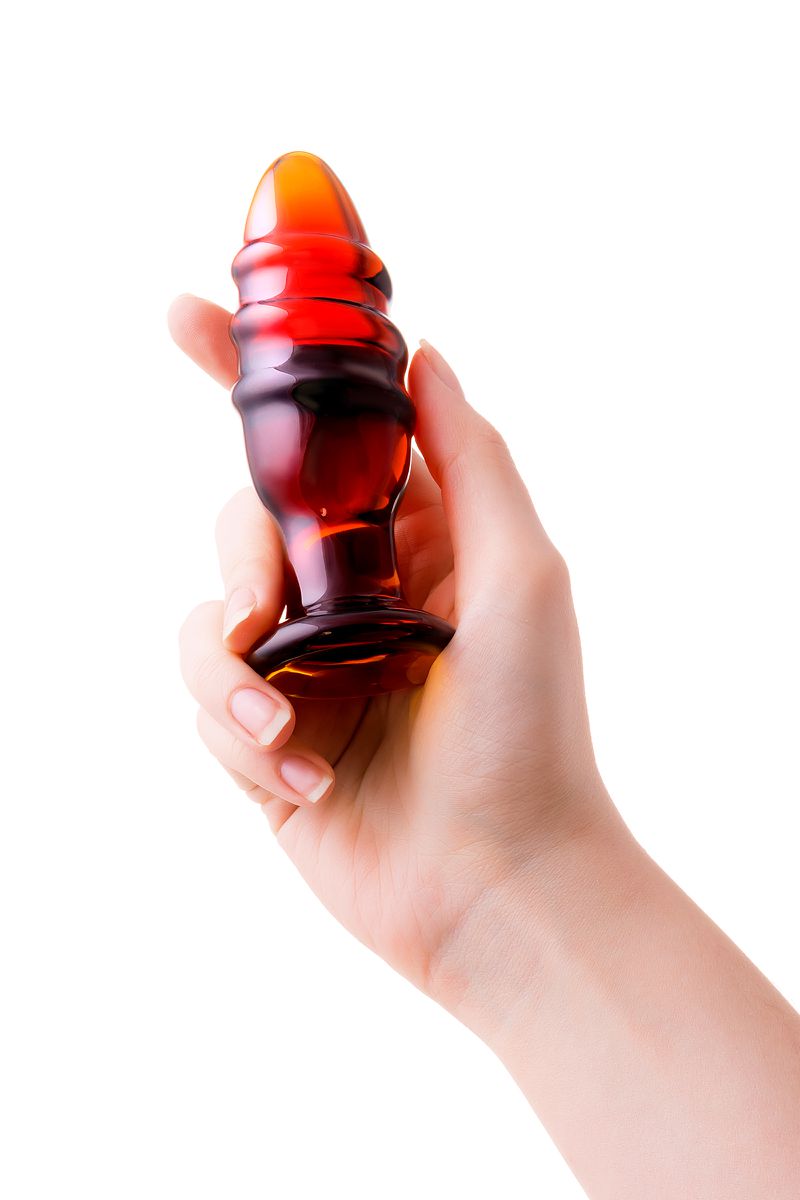 Изображение Sexus Glass Анальная втулка Sexus Glass, стекло, коричневая, 12,5 см, Ø 4 см