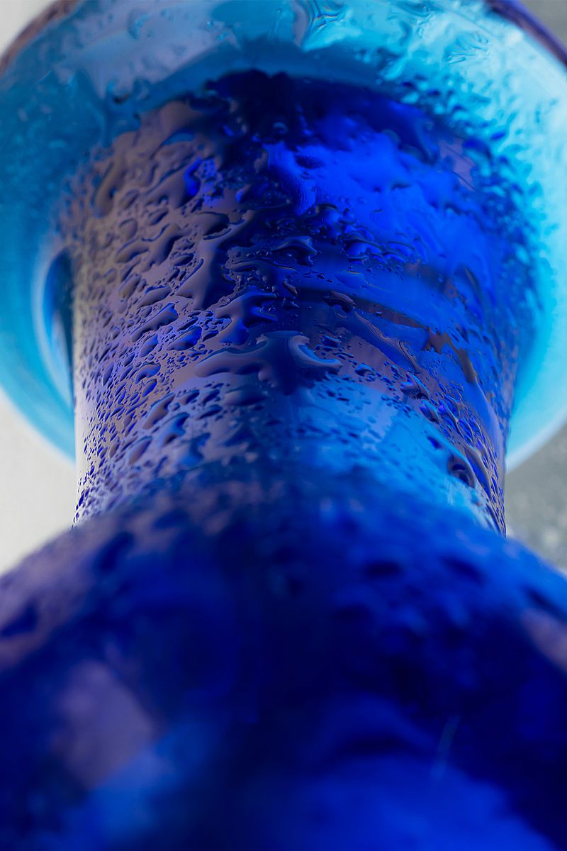 Фото Sexus Glass Анальная втулка Sexus Glass, стекло, синяя, 13,5 см, Ø 4,5 см