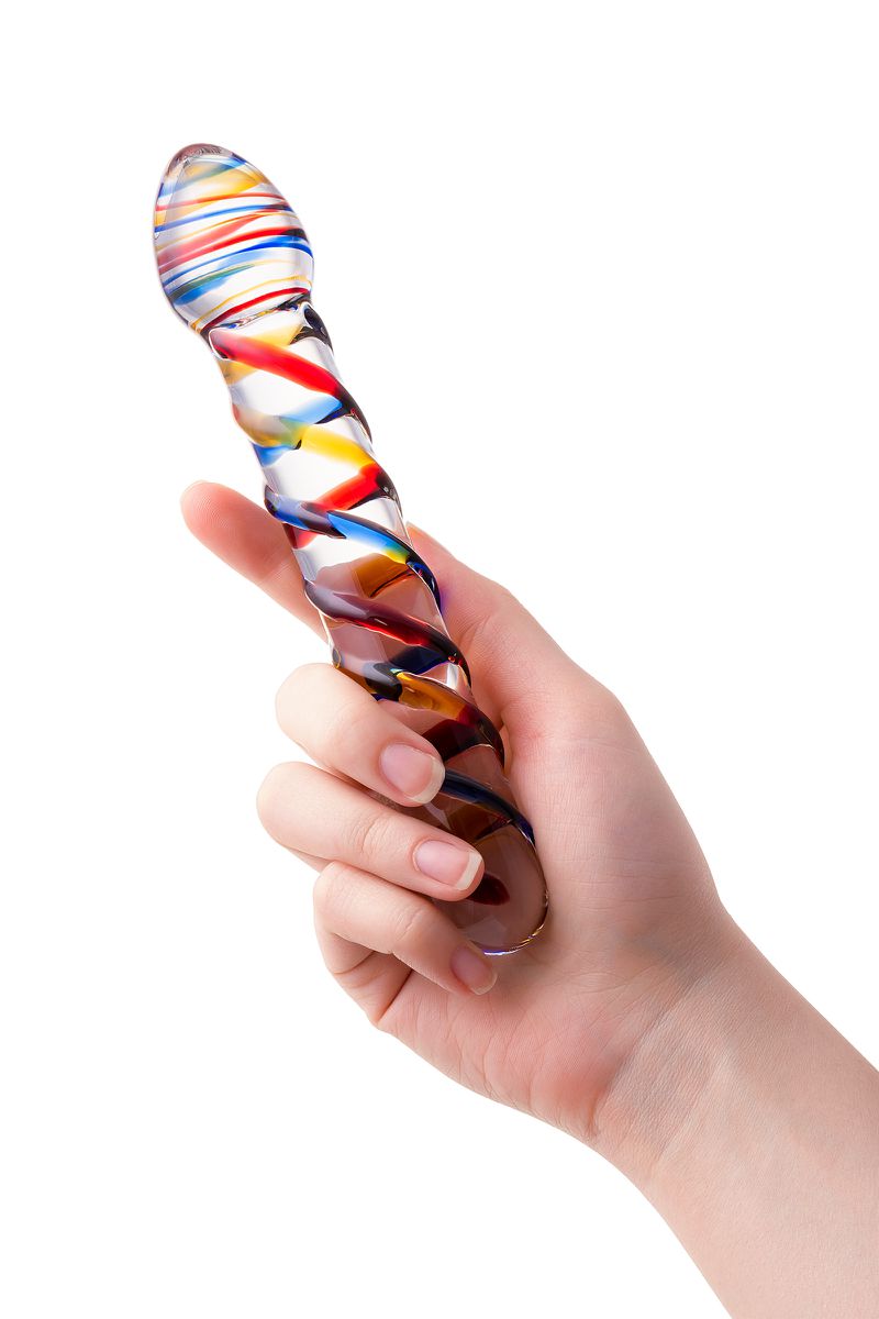 Фото Sexus Glass Двусторонний фаллоимитатор Sexus Glass, стекло, прозрачный, 19,5 см