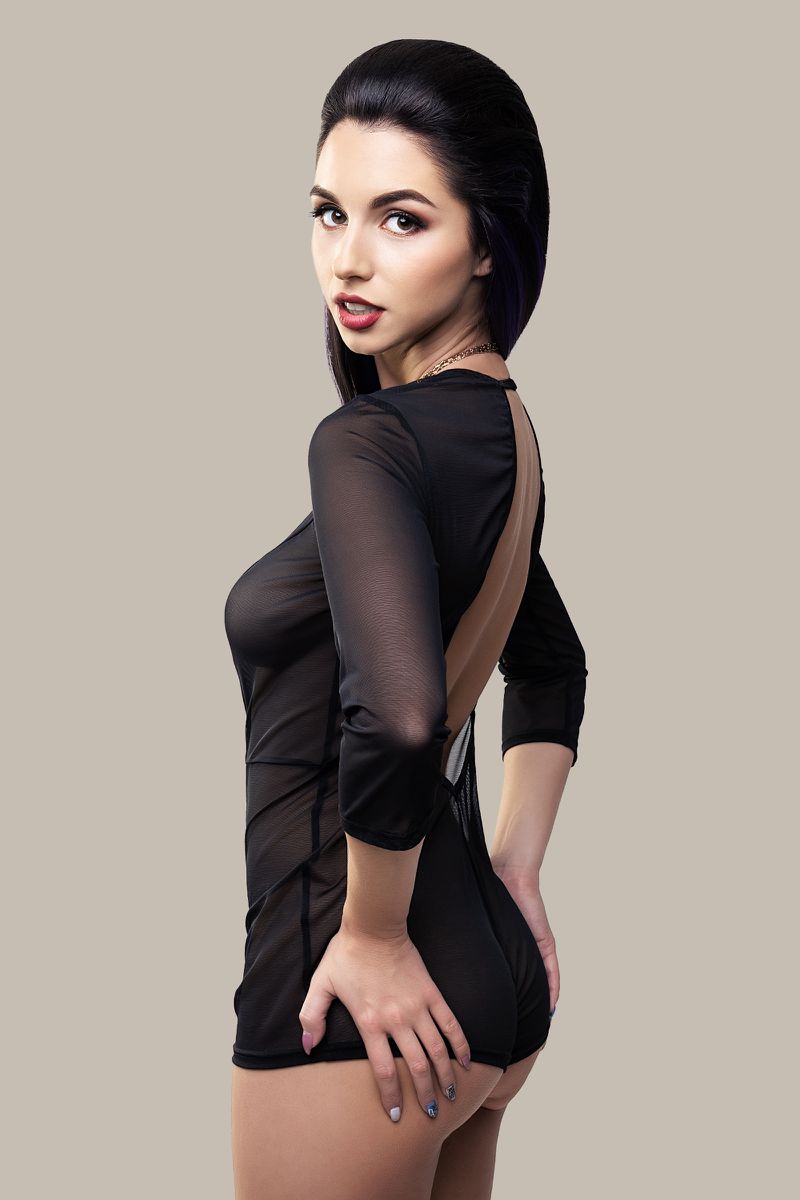 Фото Waname Apparel Эротический комбинезон Waname Preciosity с рукавами ¾ черный (42-44) в пакете