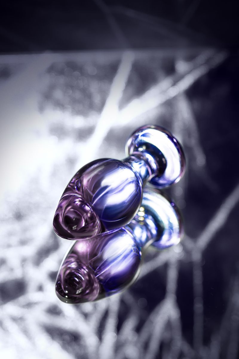 Изображение Sexus Glass Анальная втулка Sexus Glass, стекло, фиолетовая, 10 см, Ø 4 см