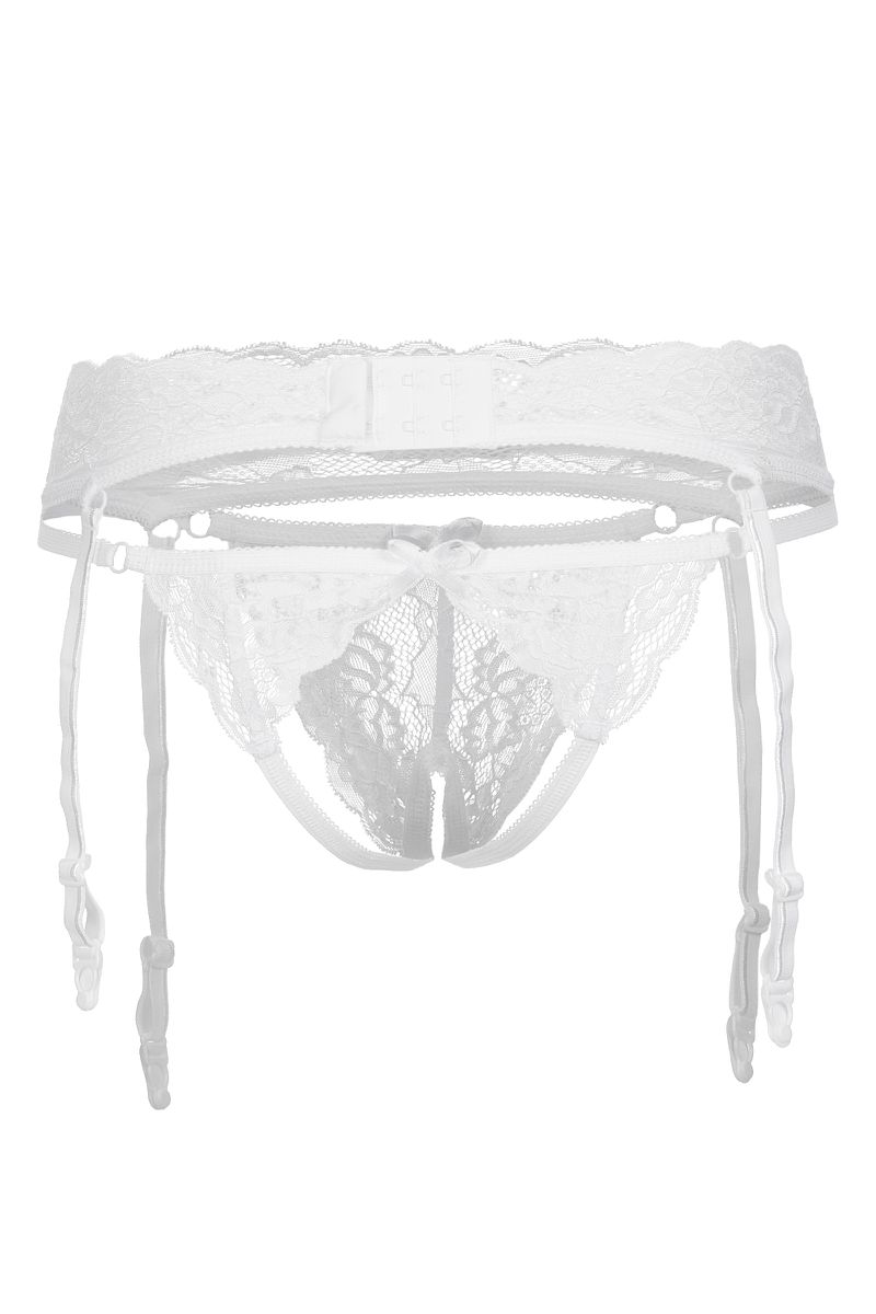 Erolanta Lingerie Эротический комплект Erolanta Deborah: пояс для чулок и трусики, белый (50-52) в пакете Erolanta Lingerie Эротический комплект Erolanta Deborah: пояс для чулок и трусики, белый (50-52) в пакете