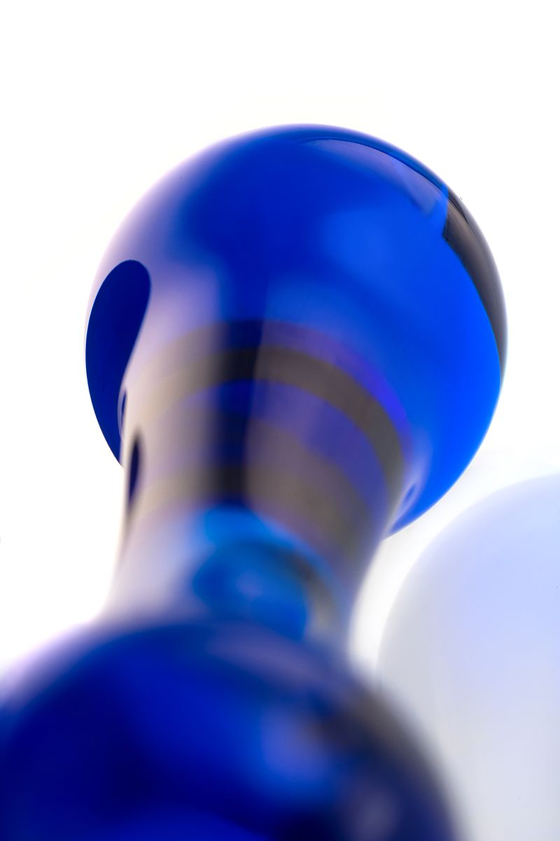 Изображение Sexus Glass Двусторонний фаллоимитатор Sexus Glass, стекло, синий, 20,5 см