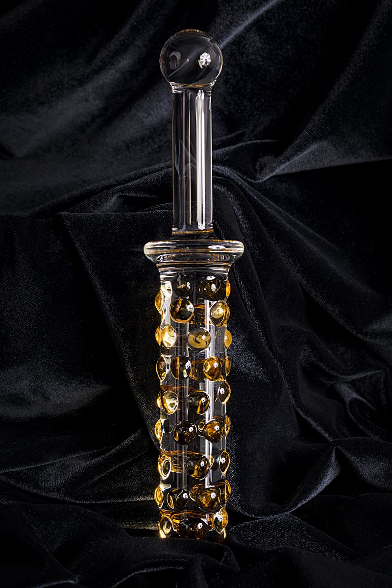 Фото Sexus Glass Двусторонний фаллоимитатор Sexus Glass, стекло, прозрачный, 25 см