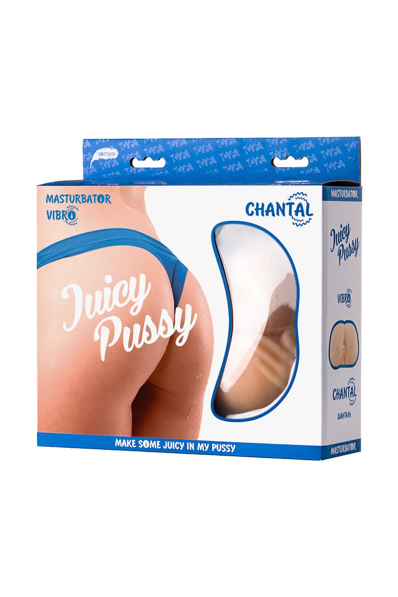 Фото Juicy Pussy by TOYFA Мастурбатор реалистичный Juicy Pussy by TOYFA Chantal с вибрацией, вагина и анус, TPR, телесный