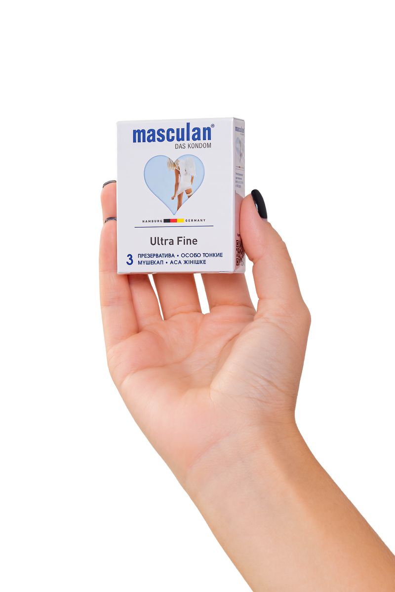 Фото Masculan Презервативы Masculan, ultra 2, особо тонкие, 19 см, 5,3 см, 3 шт.( Ultra Fine № 3)