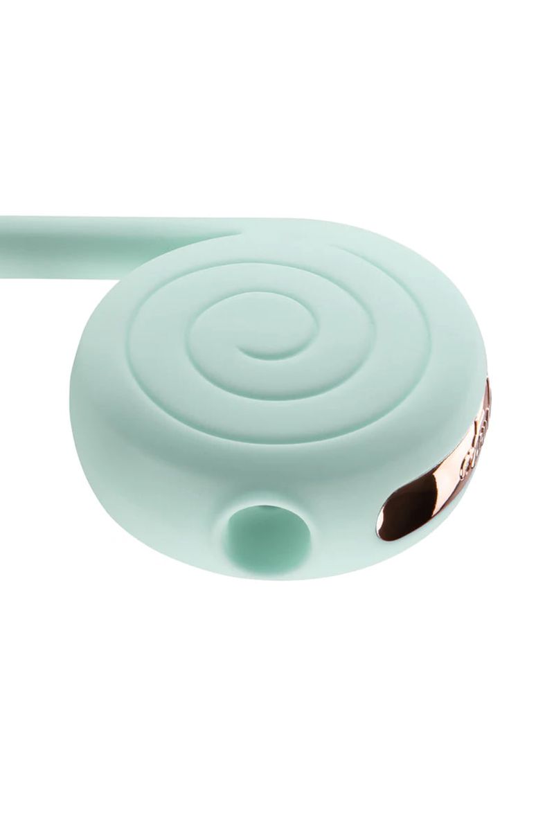 Изображение Otouch, Китай Вибратор с вакуумным стимулятором OTOUCH Lollipop Dual Stimulation, силикон, бело-бирюзовый, 20 см