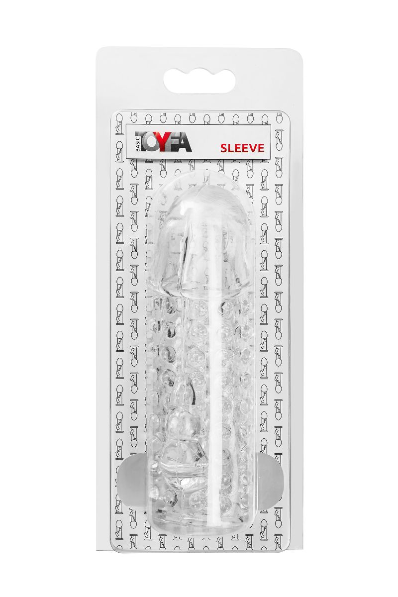 Фото TOYFA Basic Насадка на пенис с дополнительной стимуляцией TOYFA Basic, TPE, прозрачный, 13 см