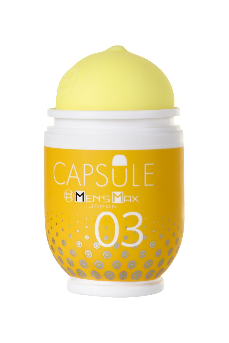 Фото MensMax Мастурбатор нереалистичный MensMax CAPSULE 03 Kanoko, TPE, желтый, 8 см