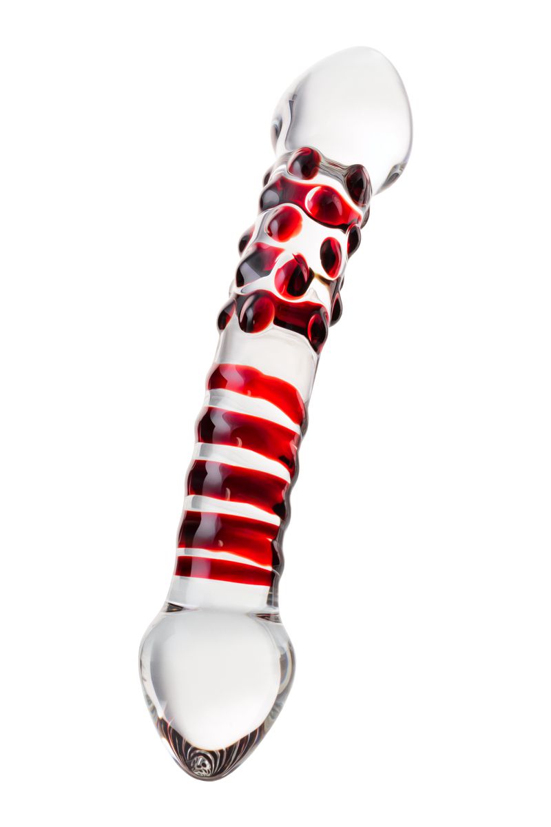 Фото Sexus Glass Двусторонний фаллоимитатор Sexus Glass, стекло, прозрачный, 21 см