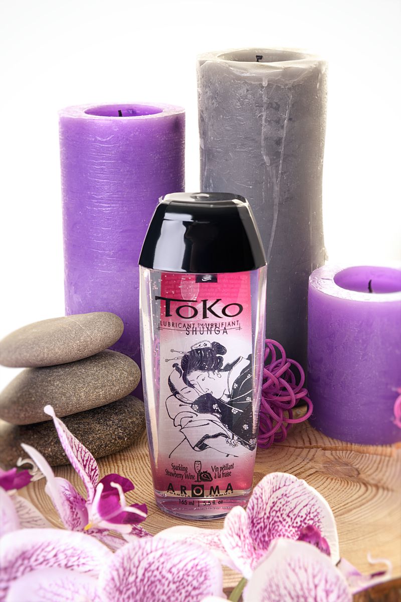Фото Shunga, Канада Лубрикант Shunga Toko Aroma на водной основе, клубника и шампанское, 165 мл
