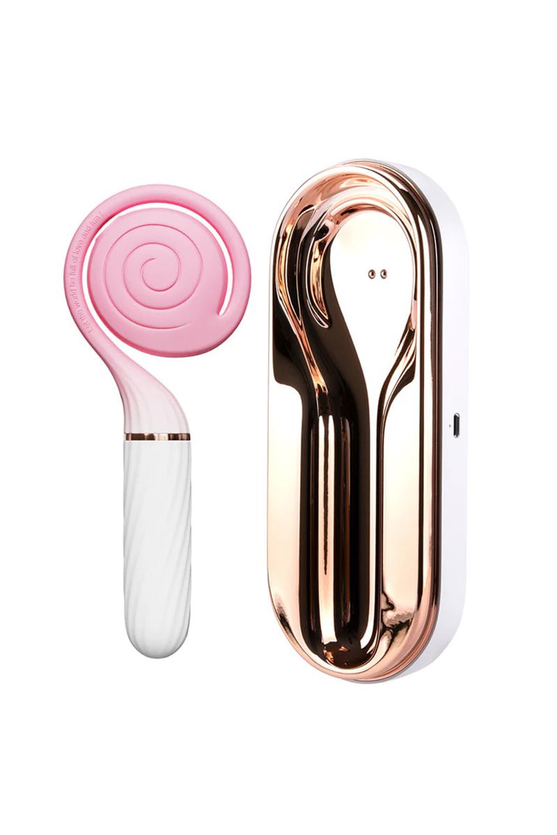 Вибратор с вакуумным стимулятором OTOUCH Lollipop Dual Stimulation, силикон, бело-розовый, 20 см — купить в Минске Фото Вибратор с вакуумным стимулятором OTOUCH Lollipop Dual Stimulation, силикон, бело-розовый, 20 см