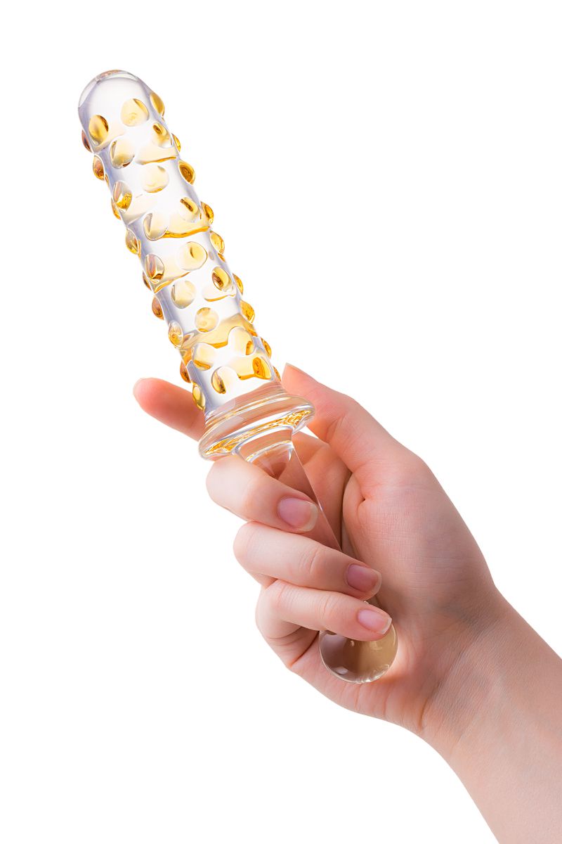 Фото Sexus Glass Двусторонний фаллоимитатор Sexus Glass, стекло, прозрачный, 25 см