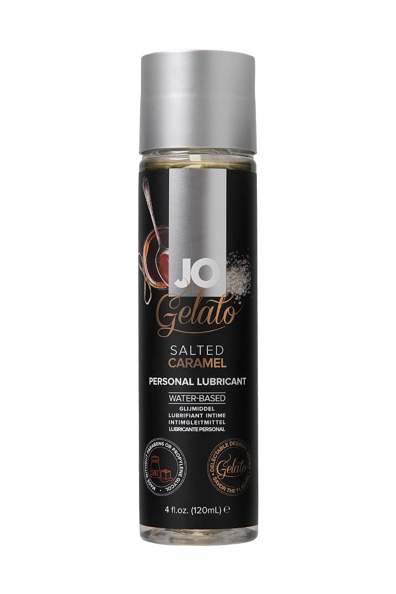 Изображение System JO, США Съедобный лубрикант на водной основе JO Gelato Salted Caramel, со вкусом солёная карамель, 120 мл