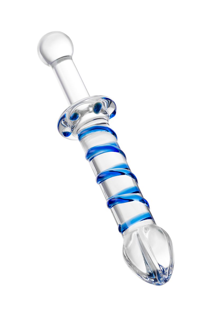 Фото Sexus Glass Двусторонний фаллоимитатор Sexus Glass, стекло, прозрачный, 22,5 см