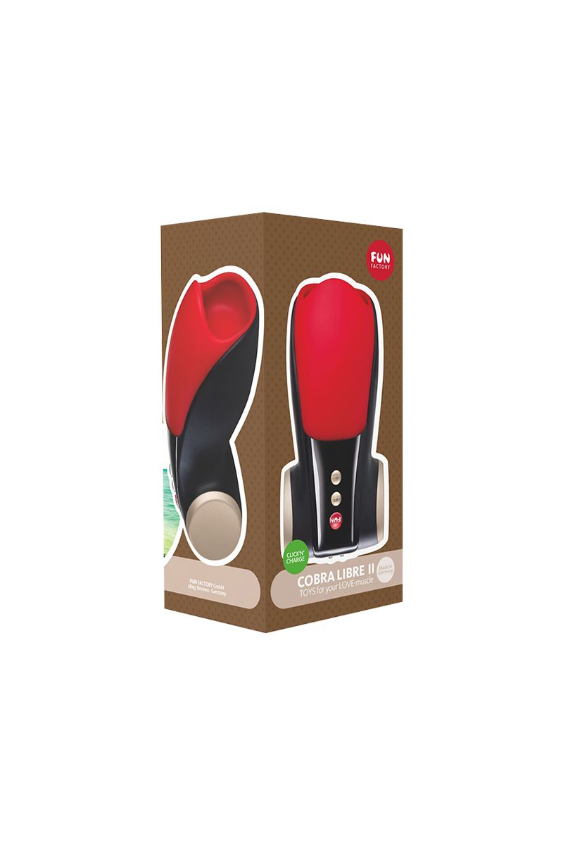 Фото Fun Factory, Германия Вибромастурбатор Fun Factory Cobra Libre, силикон, красный, 14 см