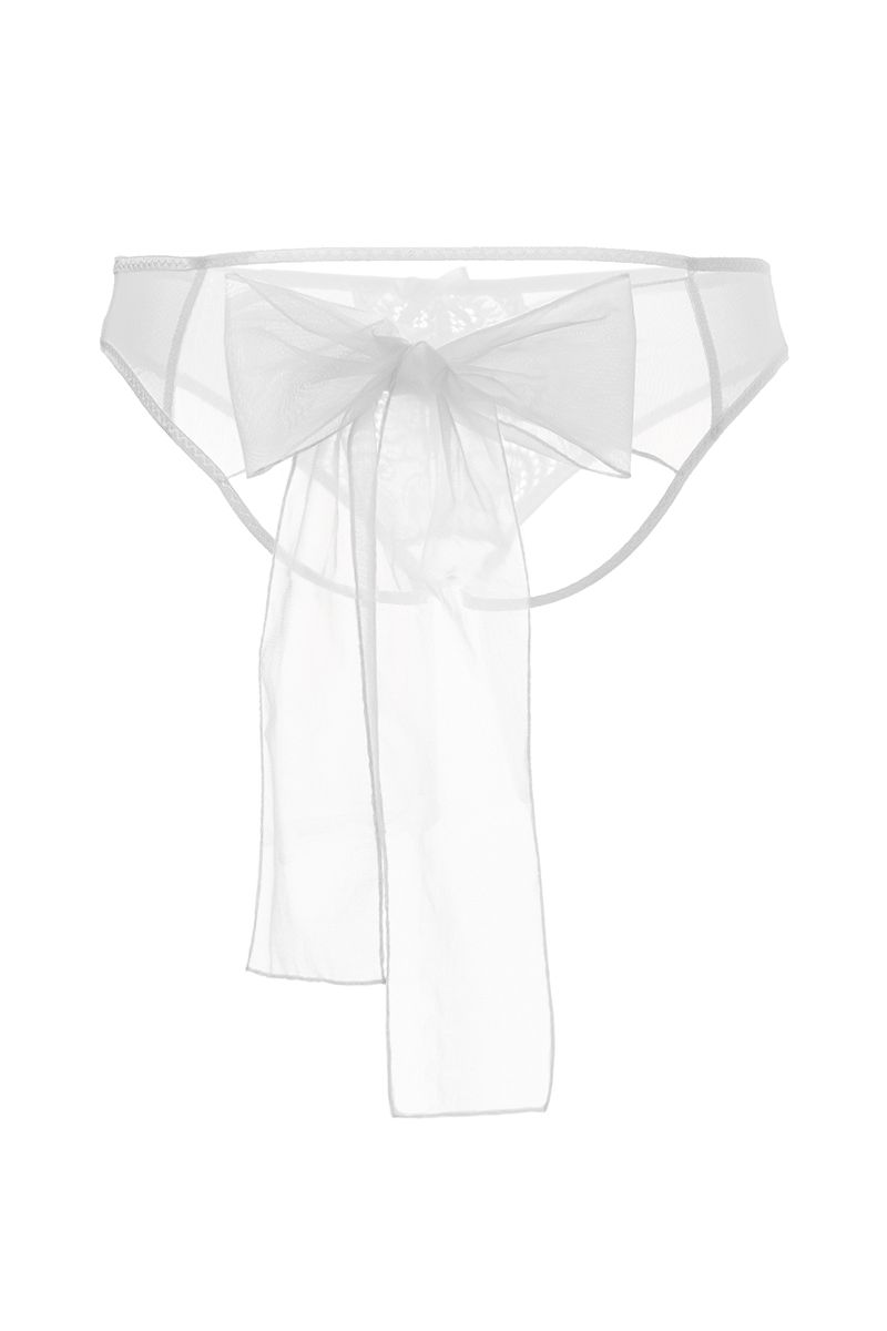 Erolanta Lingerie Эротические трусики с бантом Erolanta Mia, белый (42-44) в пакете