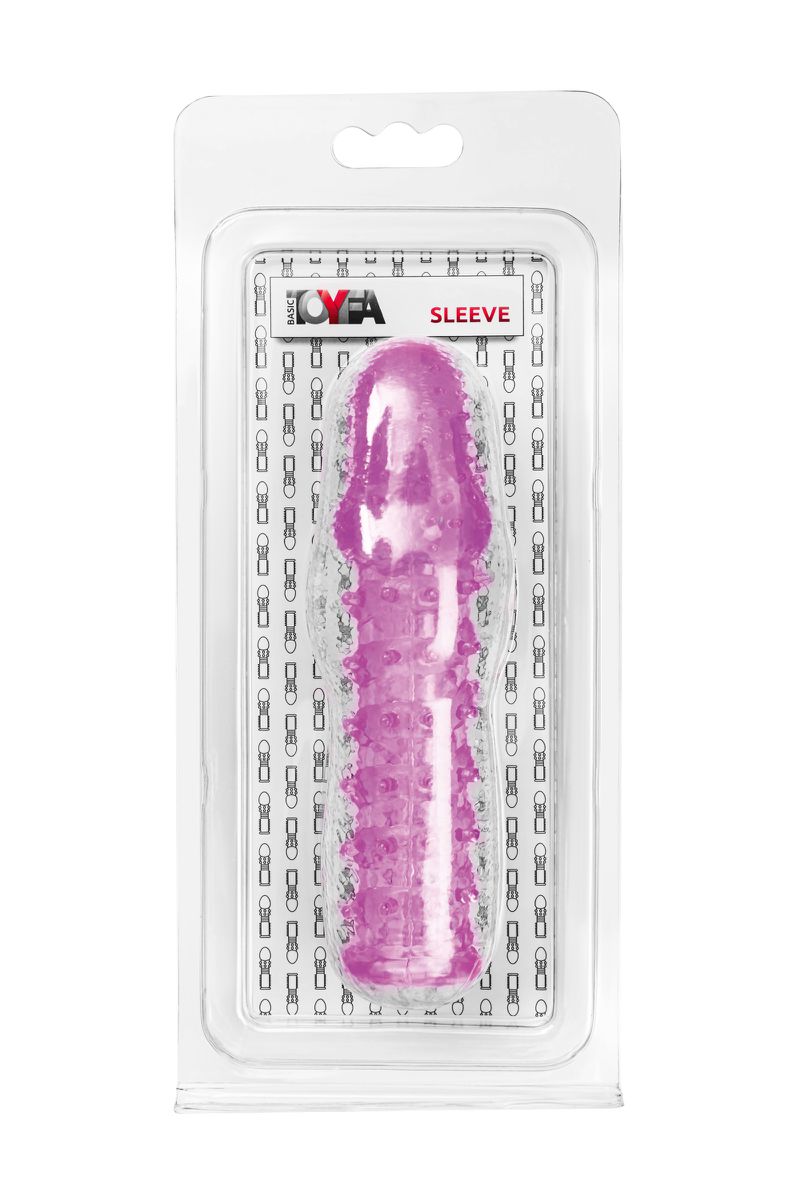 Изображение TOYFA Basic Насадка на пенис с ворсинками TOYFA Basic, TPE, фиолетовый, 13,5 см