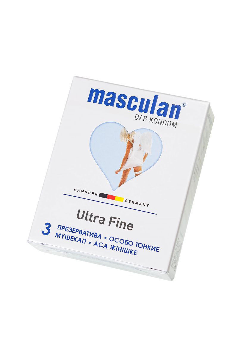 Фото Masculan Презервативы Masculan, ultra 2, особо тонкие, 19 см, 5,3 см, 3 шт.( Ultra Fine № 3)