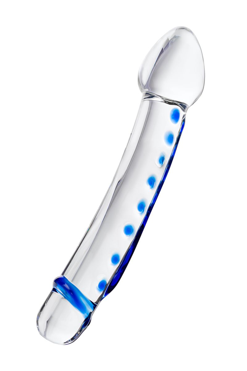 Фото Sexus Glass Двусторонний фаллоимитатор Sexus Glass, стекло, прозрачный, 20 см