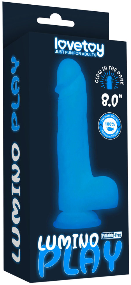Фото Lovetoy, Китай Светящийся в темноте фаллос на присоске Lumino Play Dildo 21 см