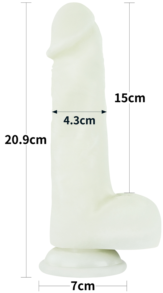 Фото Lovetoy, Китай Светящийся в темноте фаллос на присоске Lumino Play Dildo 21 см