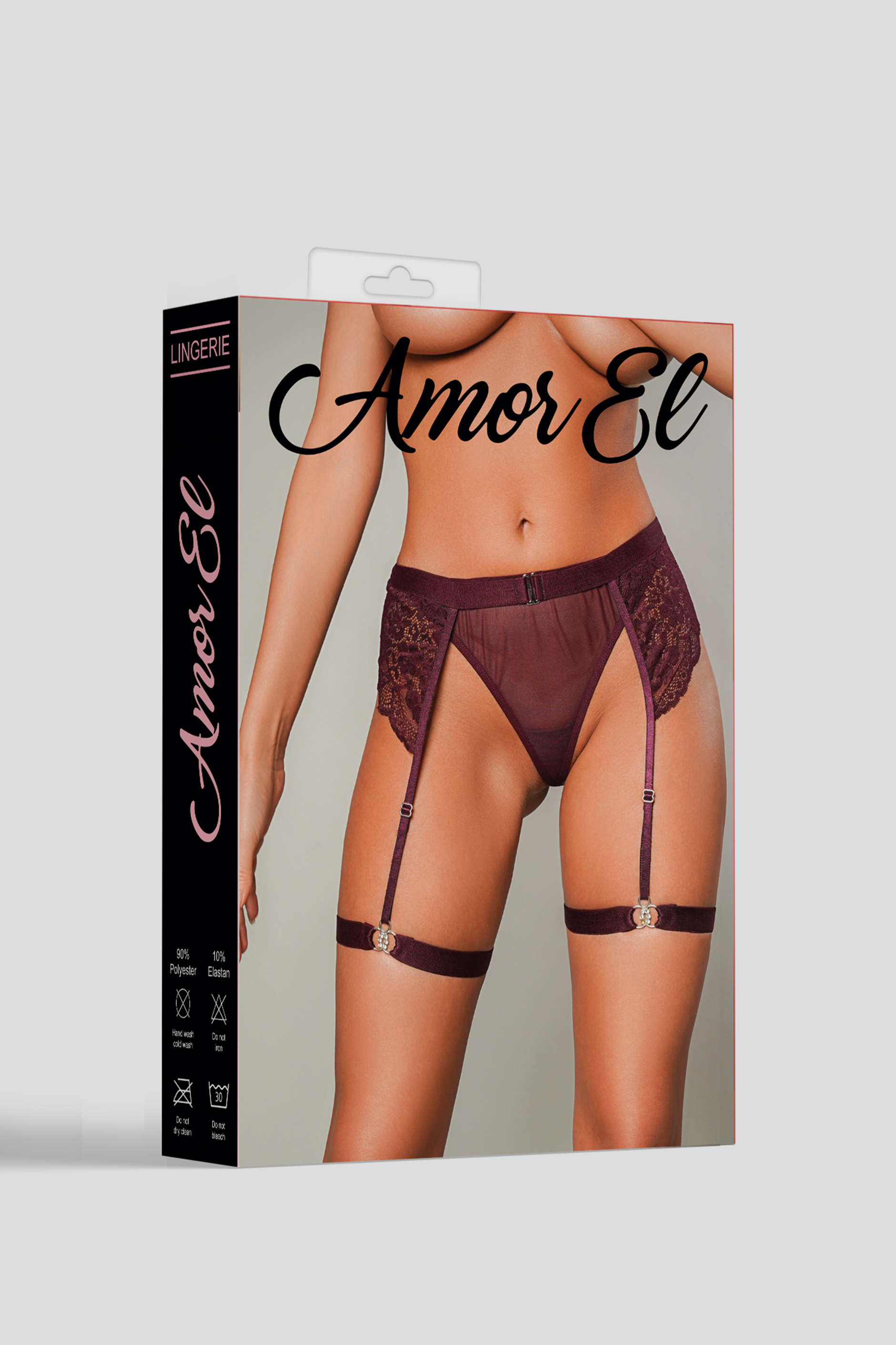 Amor EL, Испания Женские трусики со съемными бусинами и поясом с гартерами L/XL