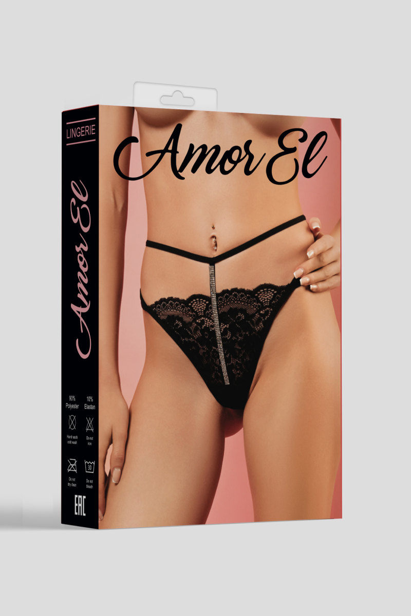 Amor EL, Испания Трусики-стринги с декоративным элементом и кристаллами