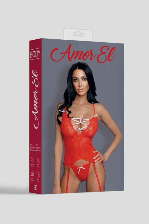 Amor EL, Испания Комплект эротического белья Madrid L/XL красный