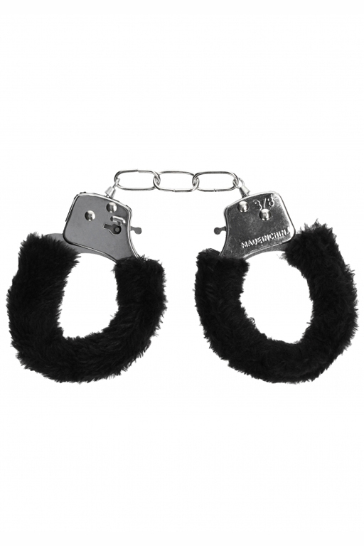 Металлические наручники с меховой обивкой Pleasure Handcuffs Furry