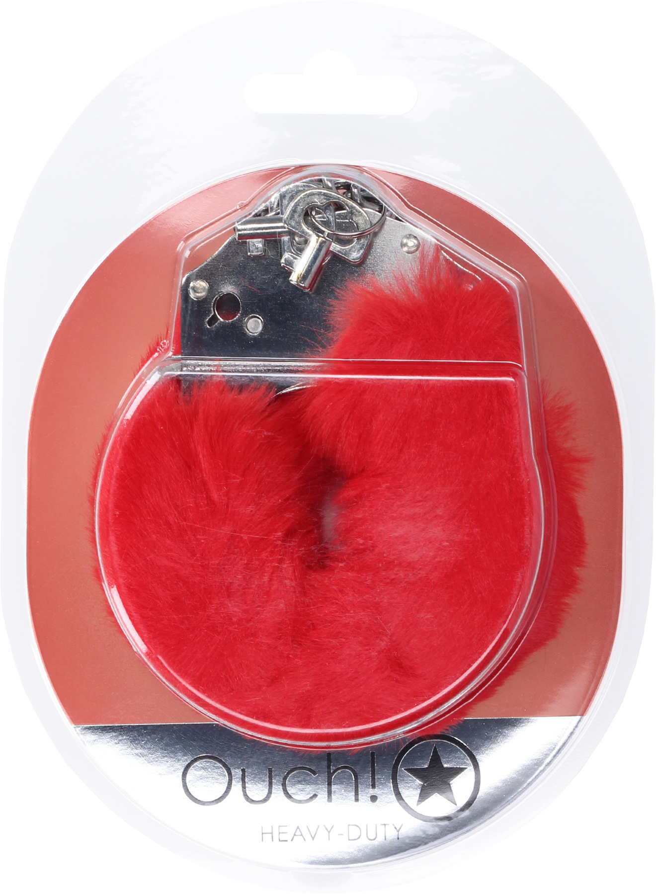 Наручники для эротических игр Heavy-duty Fluffy Handcuffs - Red Наручники для эротических игр Heavy-duty Fluffy Handcuffs - Red