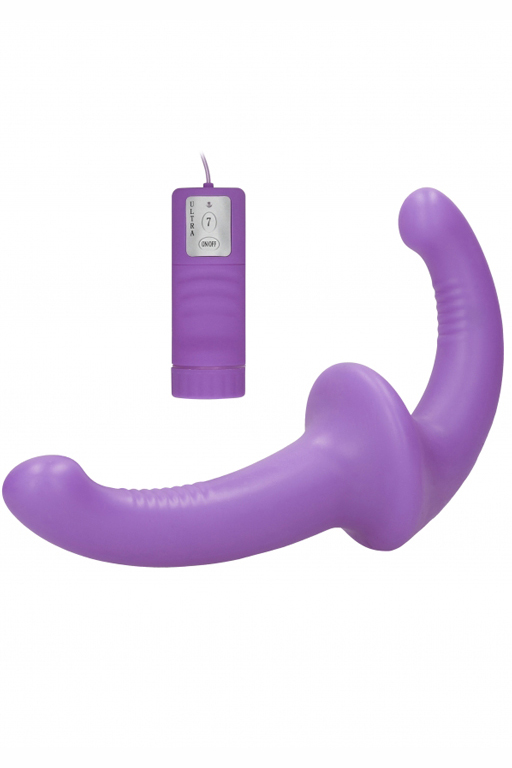 Shots Media, Нидерланды Безремневой страпон с вибрацией и пультом управления Vibrating Silicone Strapless Strapon