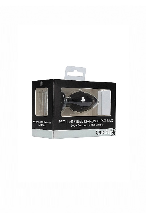 Shots Media, Нидерланды Анальная пробка Regular Ribbed Diamond Heart Plug