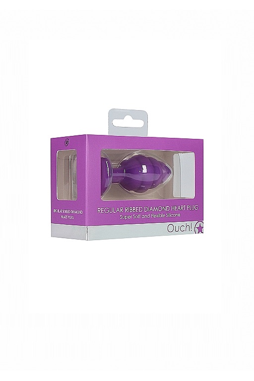 Shots Media, Нидерланды Анальная пробка Regular Ribbed Diamond Heart Plug