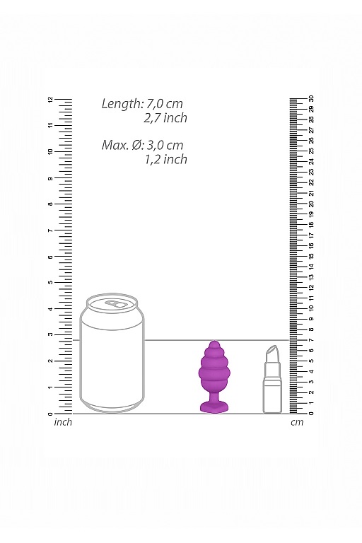 Shots Media, Нидерланды Анальная пробка Regular Ribbed Diamond Heart Plug