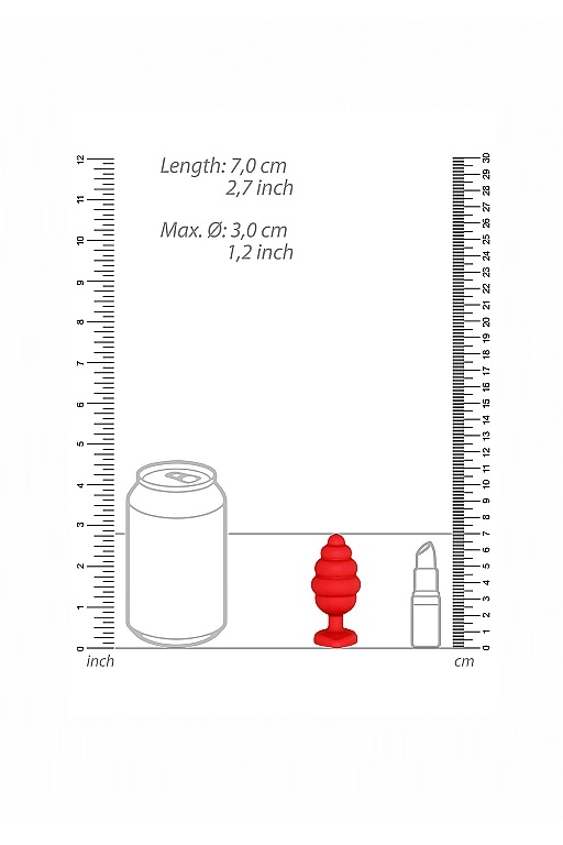 Shots Media, Нидерланды Анальная пробка Regular Ribbed Diamond Heart Plug