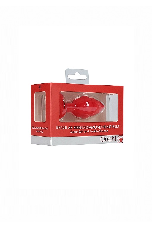 Shots Media, Нидерланды Анальная пробка Regular Ribbed Diamond Heart Plug
