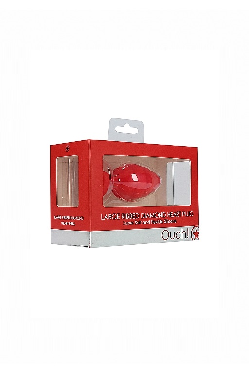 Shots Media, Нидерланды Анальная пробка Large Ribbed Diamond Heart Plug