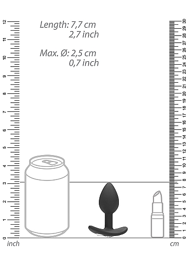 Shotsmedia, Голландия Анальная пробка с кристаллом Diamond Butt Plug With Handle