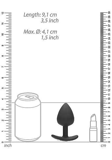 Shotsmedia, Голландия Анальная пробка для ношения с кристаллом  Diamond Butt Plug With Handle