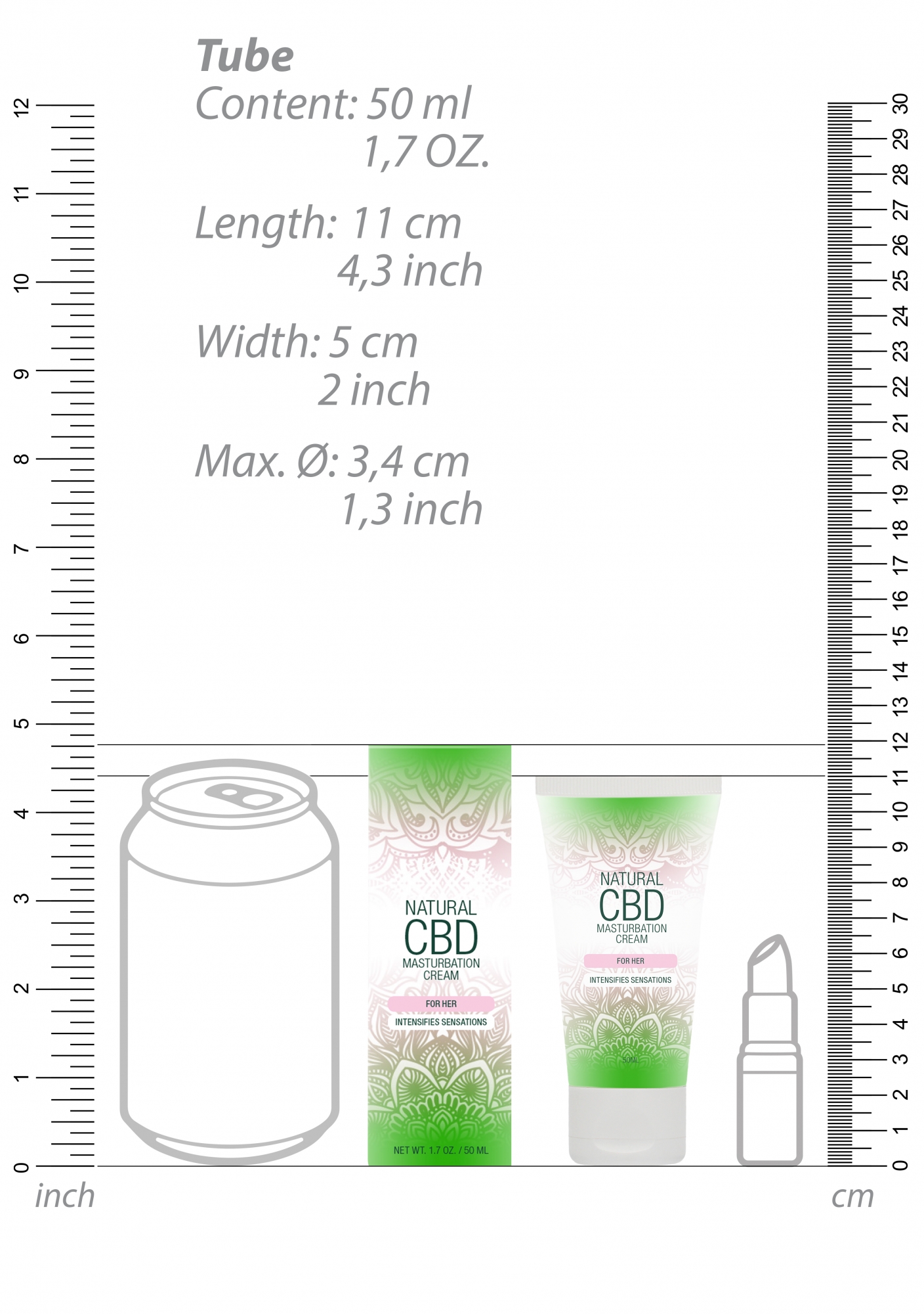 Shotsmedia, Голландия Крем для мастурбации для Неё Natural CBD - 50 ml