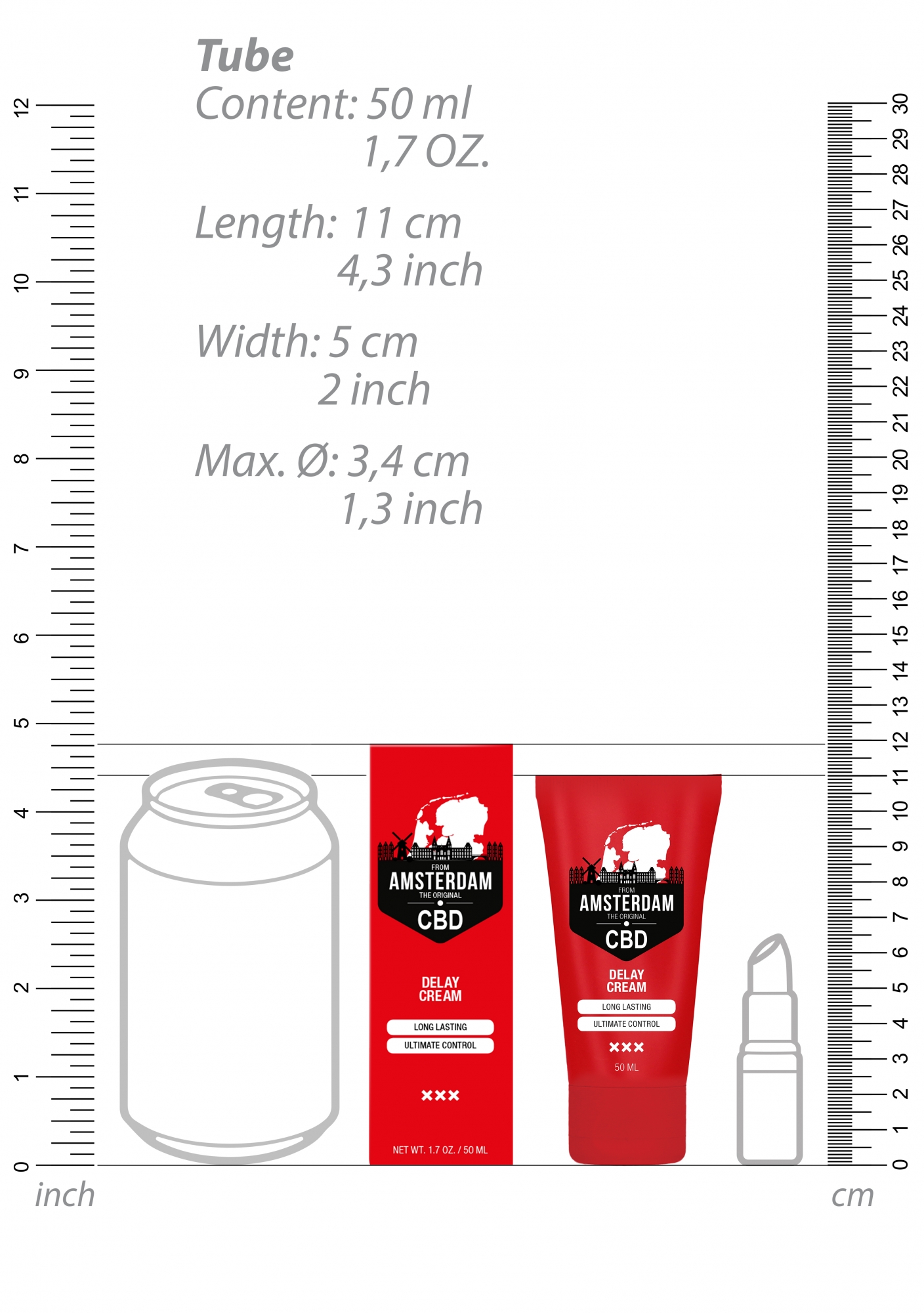 Shotsmedia, Голландия Крем пролонгирующий CBD from Amsterdam - 50 ml