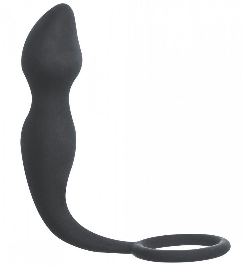 Фото Lola Toys, Россия Анальная пробка с кольцом на пенис Spice it up Sensation Dark Grey