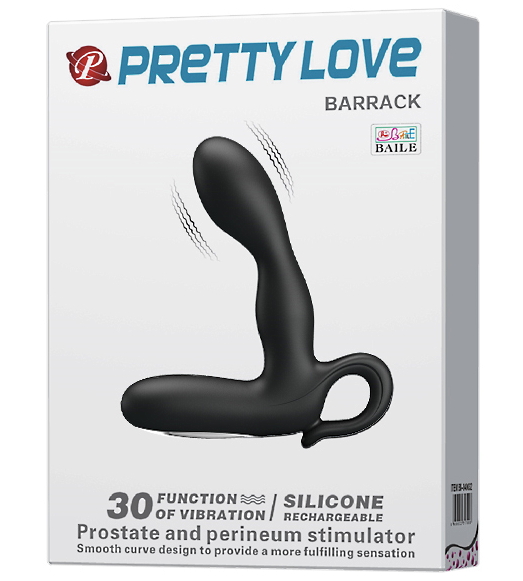 Изображение Pretty Love, Китай Перезаряжаемый черный вибростимулятор простаты Pretty Love Barrack