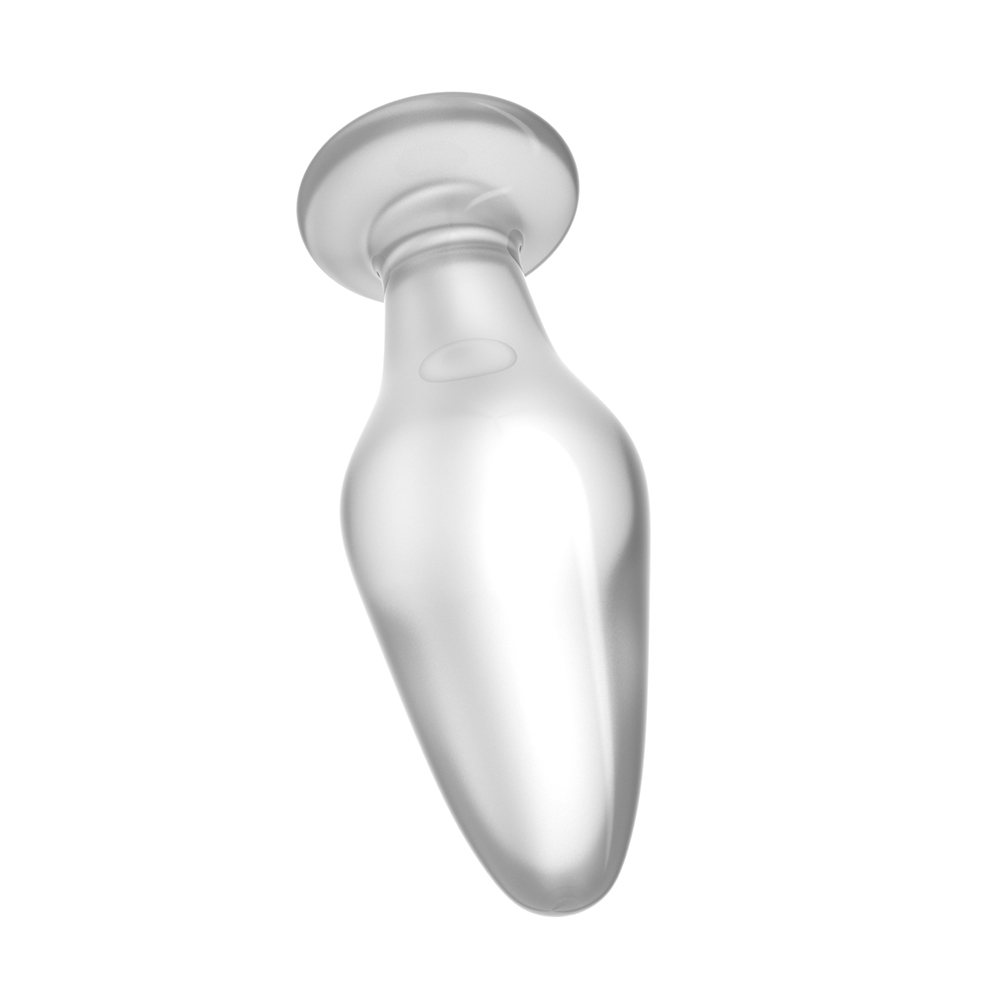 Фото Lovetoy, Китай Анальная пробка из стекла прозрачная Glass Romance 10 см