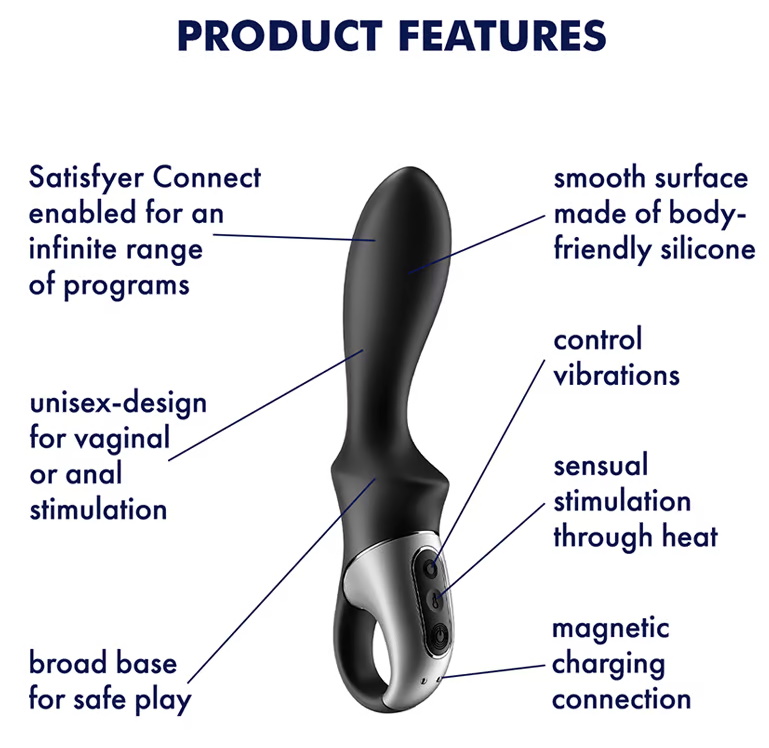 Фото Satisfyer, Германия Анальный смарт-вибратор с подогревом Satisfyer Heat Climax