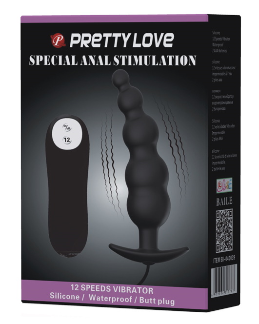 Фото Pretty Love, Китай Анальный вибростимулятор волнообразной формы Special Anal Stimulation