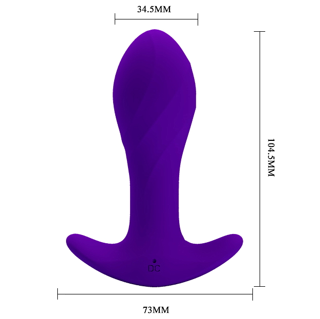 Фото Pretty Love, Китай Анальная пробка для ношения с вибрацией Pretty Love Anal Plug Massager фиолетовая