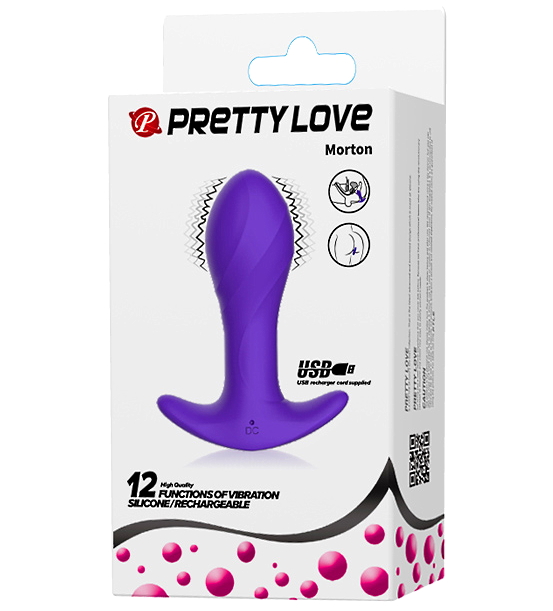 Фото Pretty Love, Китай Анальная пробка для ношения с вибрацией Pretty Love Anal Plug Massager фиолетовая