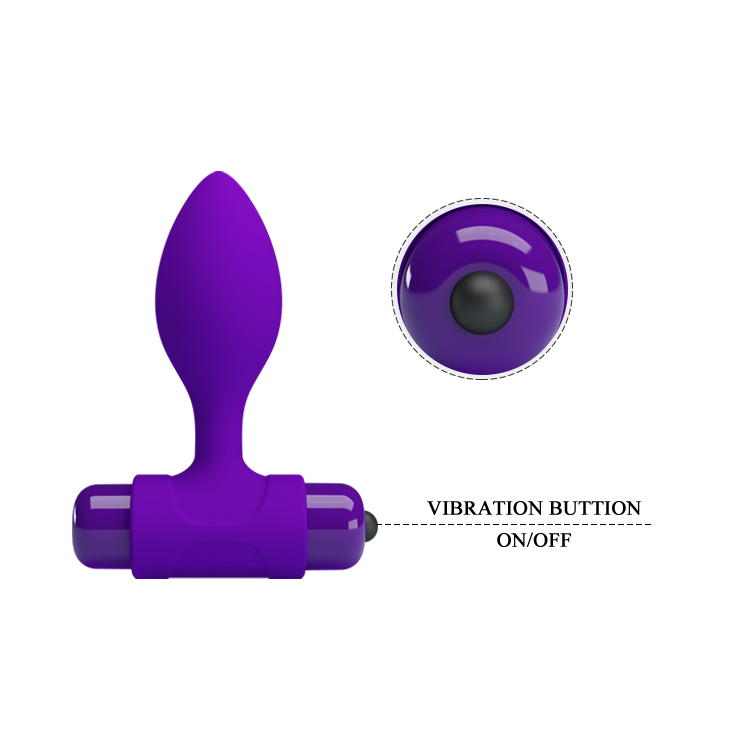 Изображение Pretty Love, Китай Анальная втулка с вибрацией Pretty Love Vibra Butt Plug фиолетовая